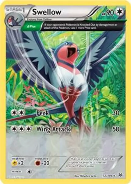 Swellow - 72/108 (XY Roaring Skies)