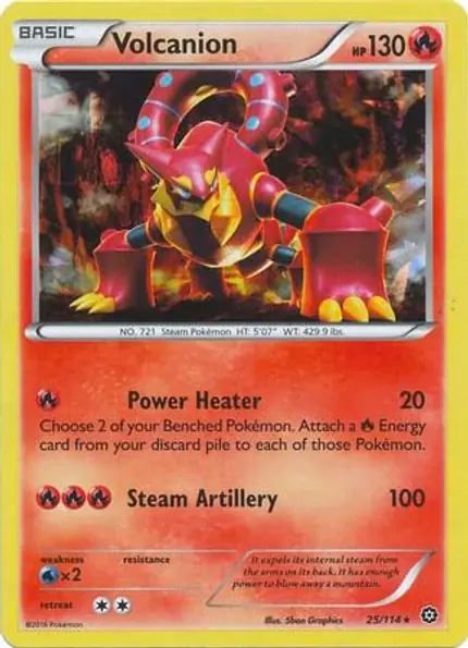 Volcanion - 25/114 (Cracked Ice Holo)