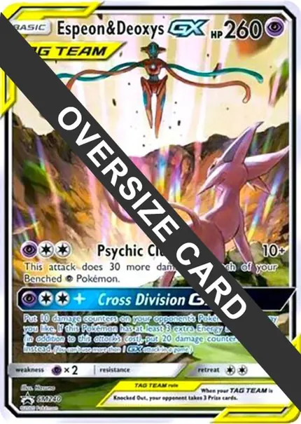 Espeon & Deoxys GX Oversized - (SM Black Star )