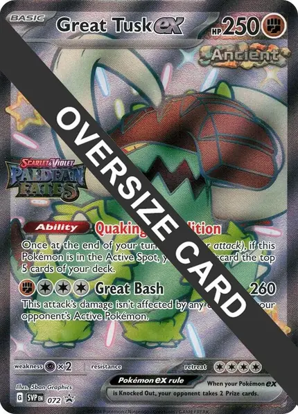 Great Tusk ex - 072 (Paldean Fates Stamped)