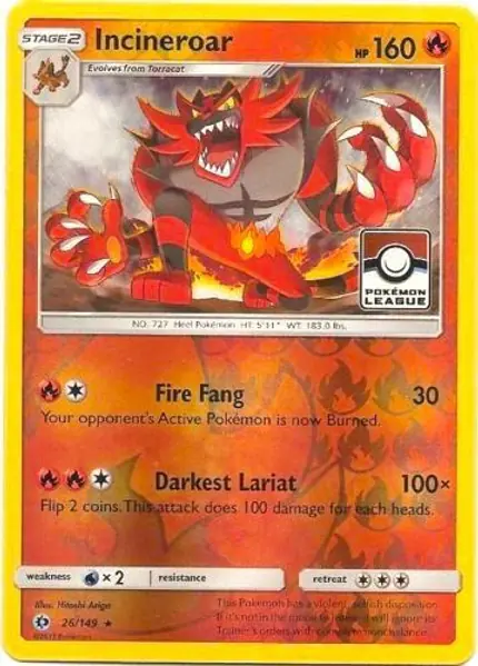 Incineroar - 26/149 (Pokemon League)