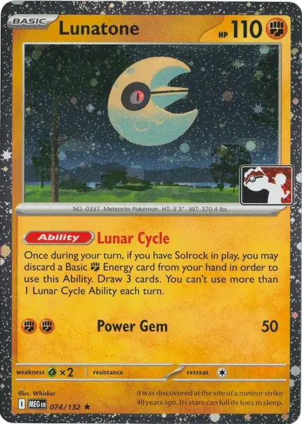 Lunatone - 074/132 (Cosmos Holo)