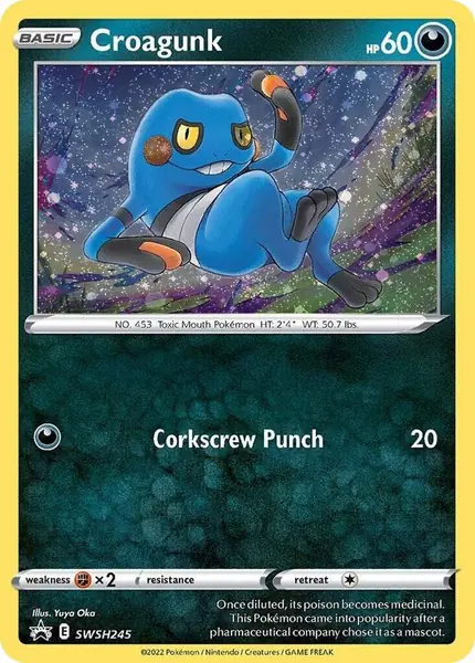 Croagunk - SWSH245 (Cosmos Holo)