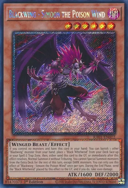 Blackwing - Simoon the Poison Wind (Platinum Secret Rare)