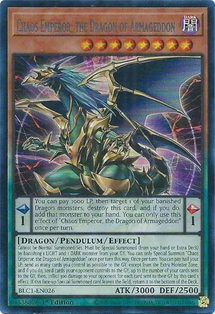 Chaos Emperor, the Dragon of Armageddon (Silver)