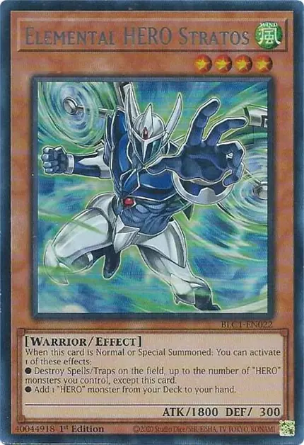 Elemental HERO Stratos (Alternate Art) (Silver)