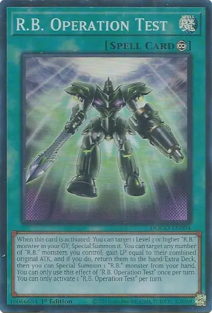 R.B. Operation Test
