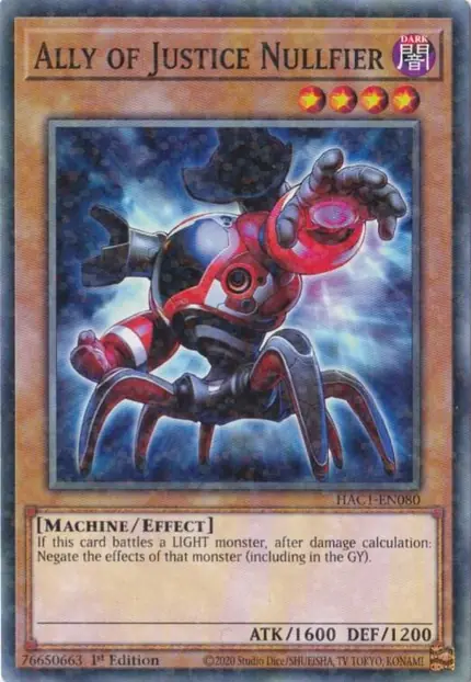 Ally of Justice Nullfier (Duel Terminal)