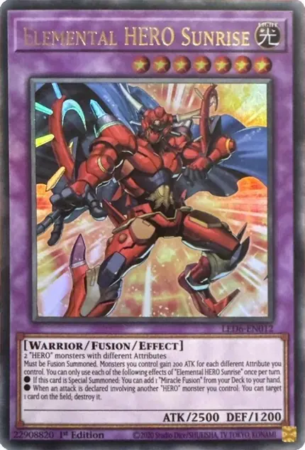 Elemental HERO Sunrise (2020 Date Reprint)