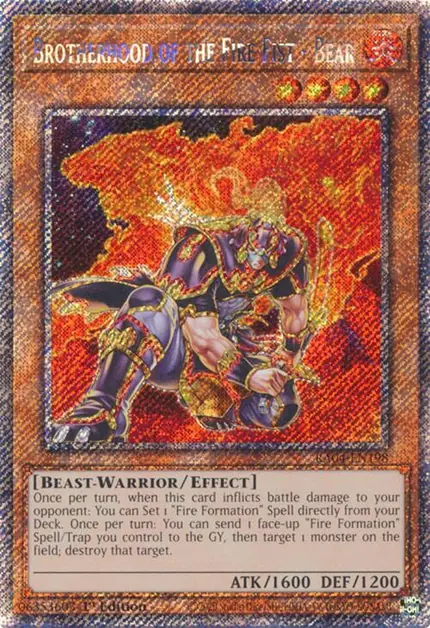 Brotherhood of the Fire Fist - Bear (Platinum Secret Rare)