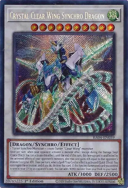 Crystal Clear Wing Synchro Dragon (Secret Rare)
