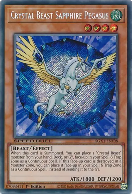 Crystal Beast Sapphire Pegasus (Secret Rare)